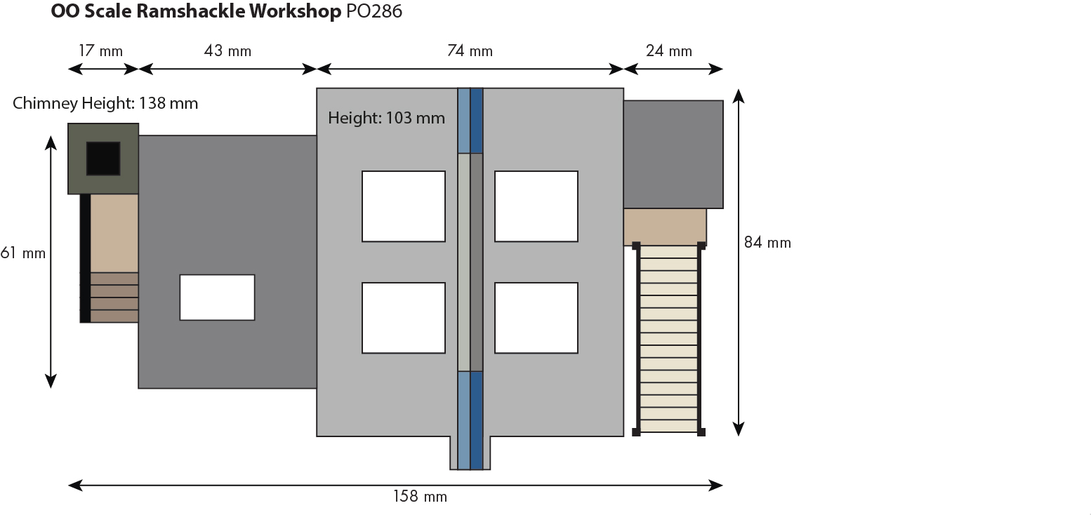 Metcalfe PO286 Ramshackle Workshop stavebnice 00/H0