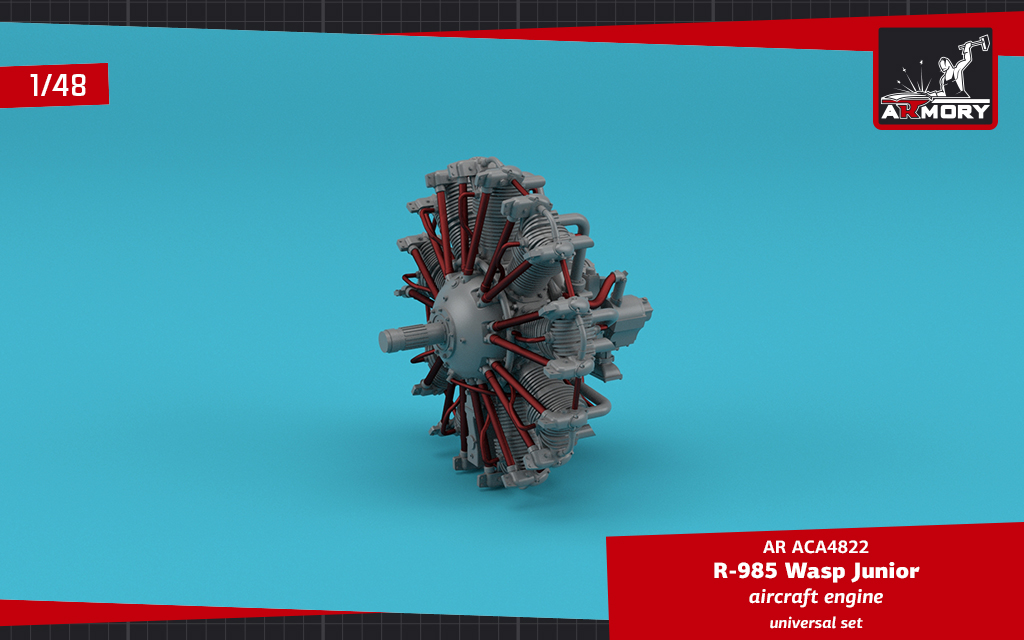 Armory Models R-985 Wasp Junior motor 1/48 resin