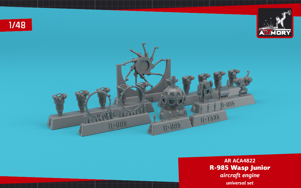 Armory Models R-985 Wasp Junior motor 1/48 resin
