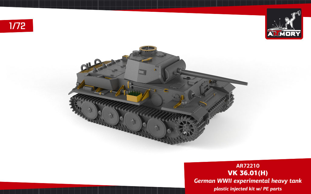 Armory Models VK 36.01(H) plastový model tanku 1/72 těžký
