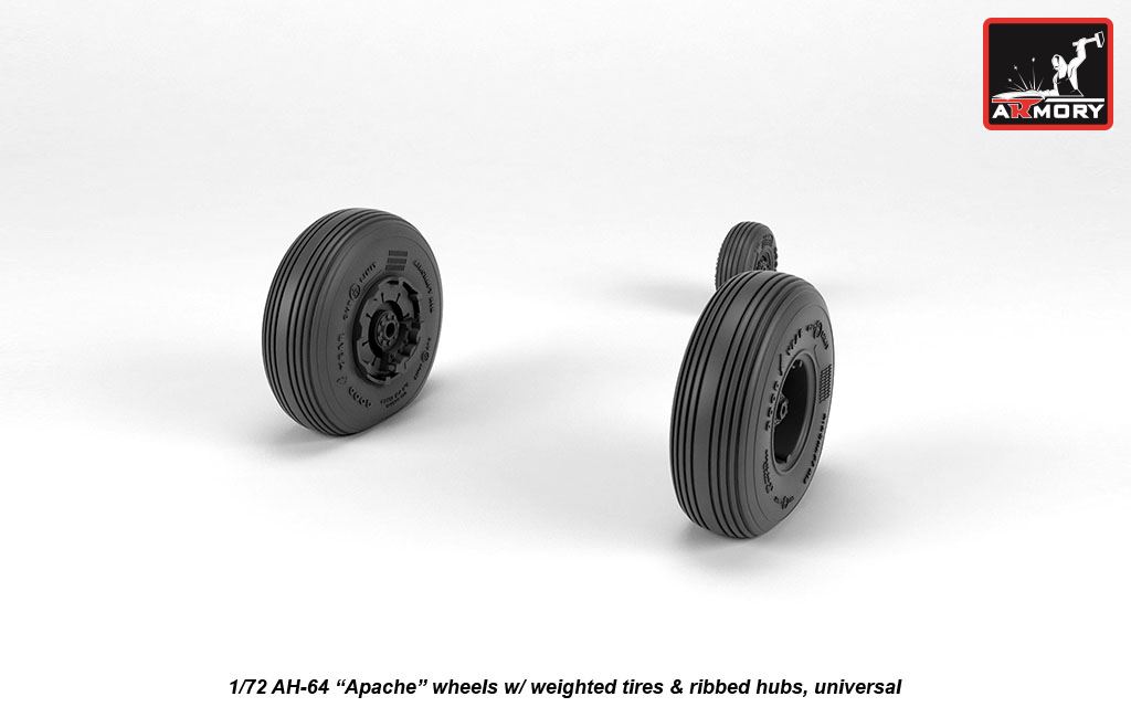 Armory Models AH-64 Apache kola 1/72 zatížená