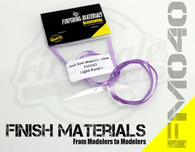 DMODELKITS bezpečnostní pásy 3 mm světle fialové 50 cm