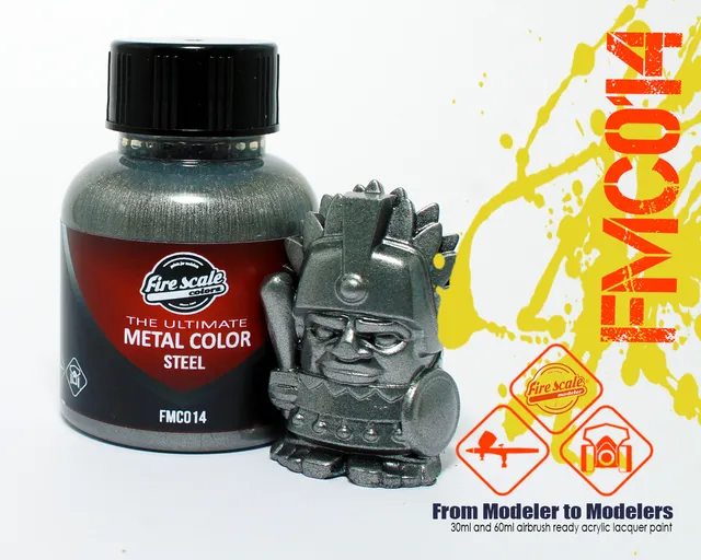 DMODELKITS Steel metalická barva 30 ml na airbrush