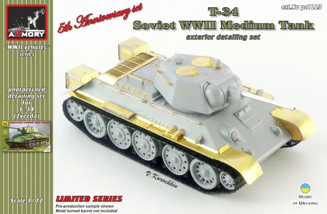 Armory Models T-34 detaily exteriéru 1/72 doplňková sada