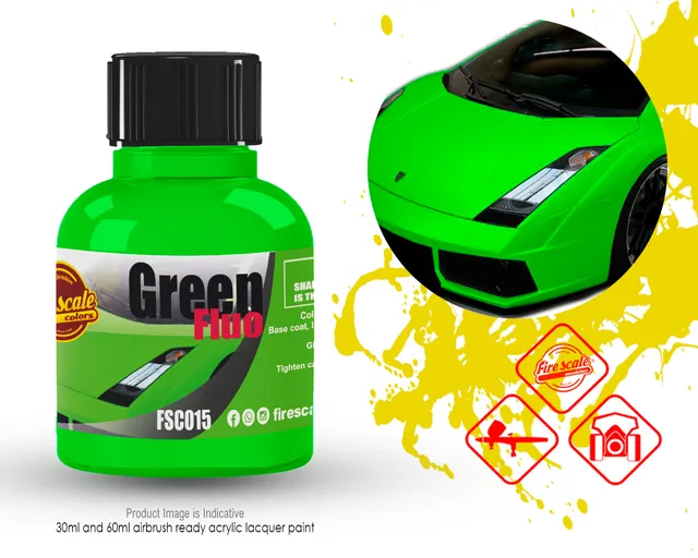 Fire Scale Modeler Fluo Green barva 30 ml fluorescenční