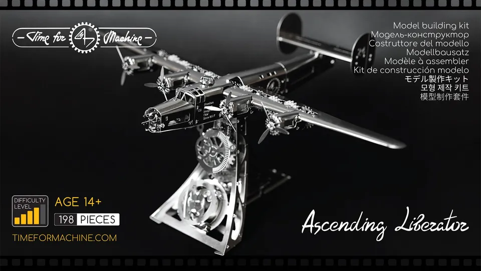 Time for Machine Ascending Liberator kovový model B-24