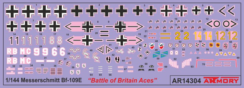 Armory Models Bf 109E Battle of Britain Aces 1/144 model