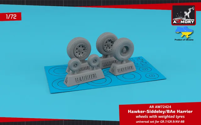 Armory Models 1/72 Harrier GR.7/GR.9/AV-8B kola zatížená
