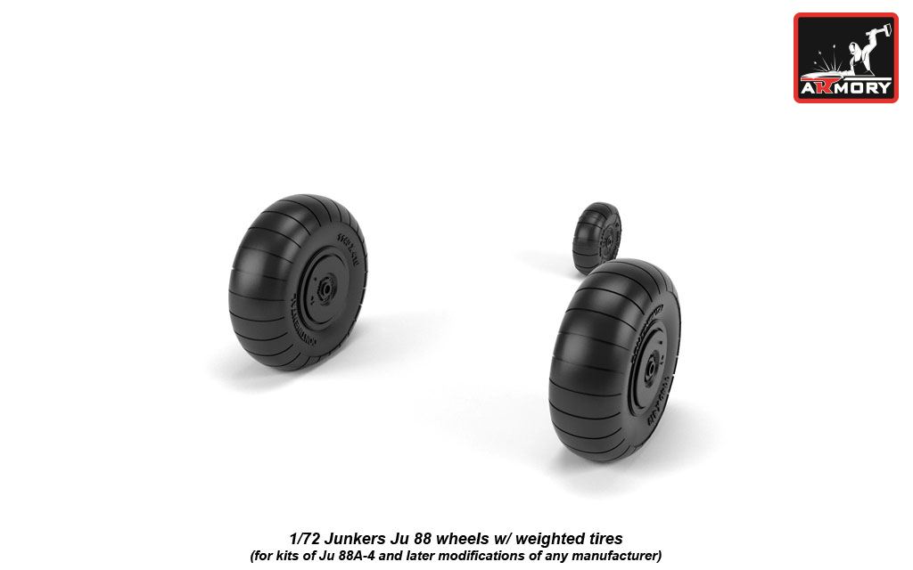 Armory Models Junkers Ju 88 kola 1/72 zatížená