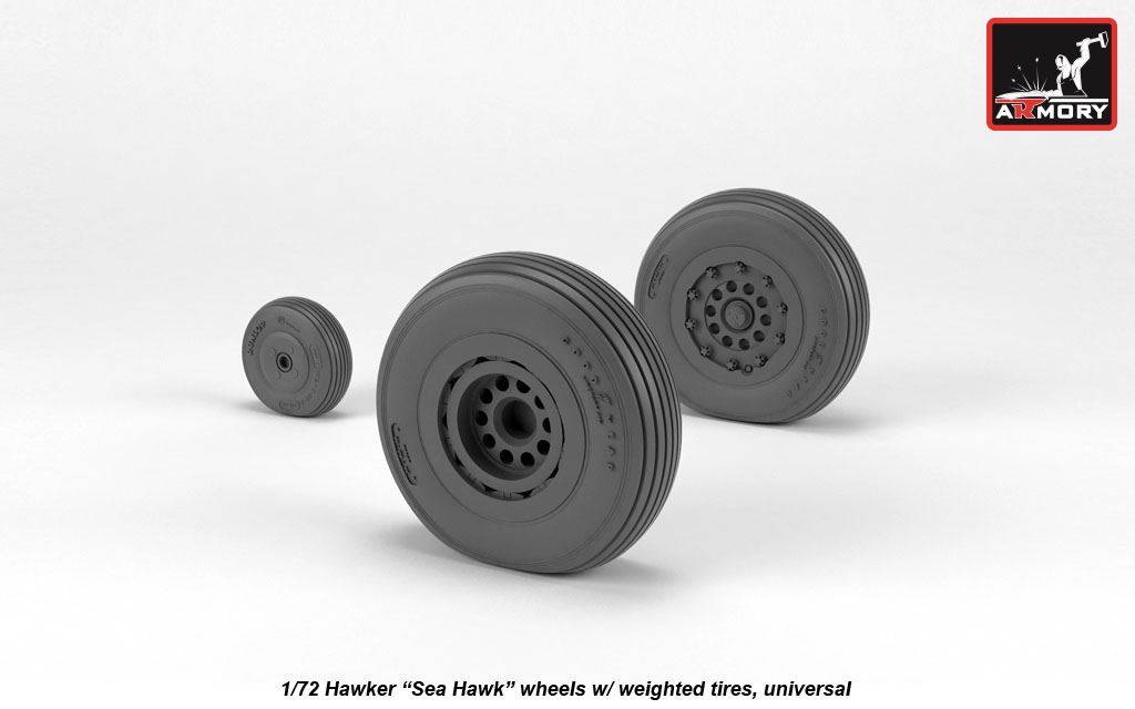 Armory Models Hawker Sea Hawk 1/72 kola zatížená resin