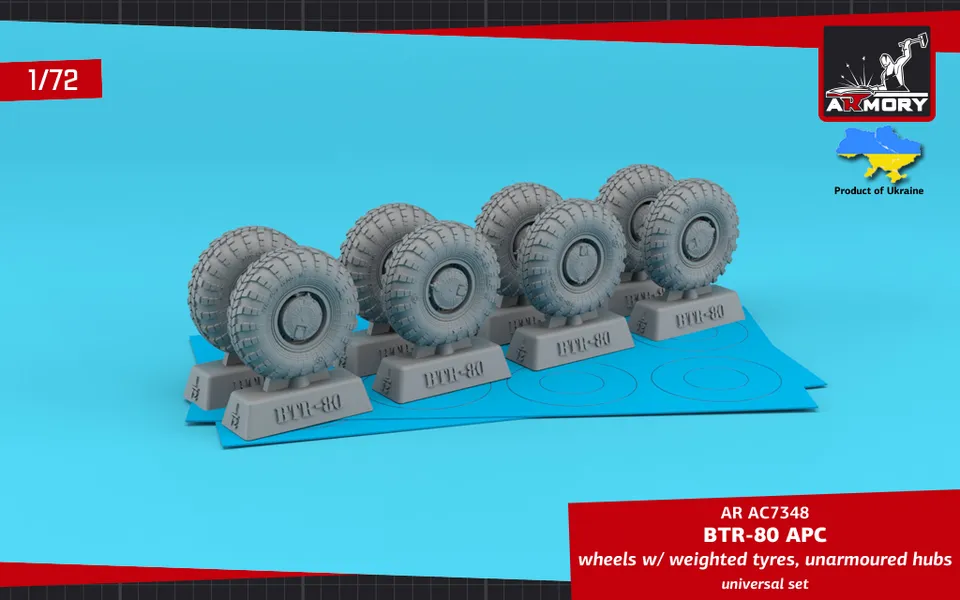 Armory Models BTR-80 kola 1/72 KI-80N zatížená