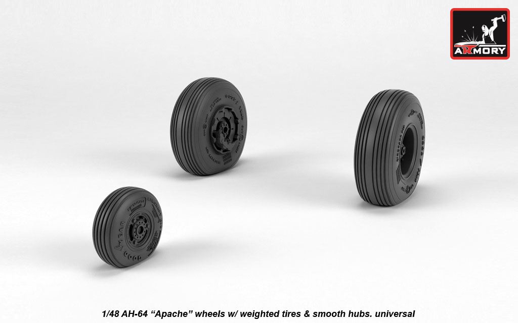 Armory Models AH-64 Apache kola 1/48 hladké zatížená