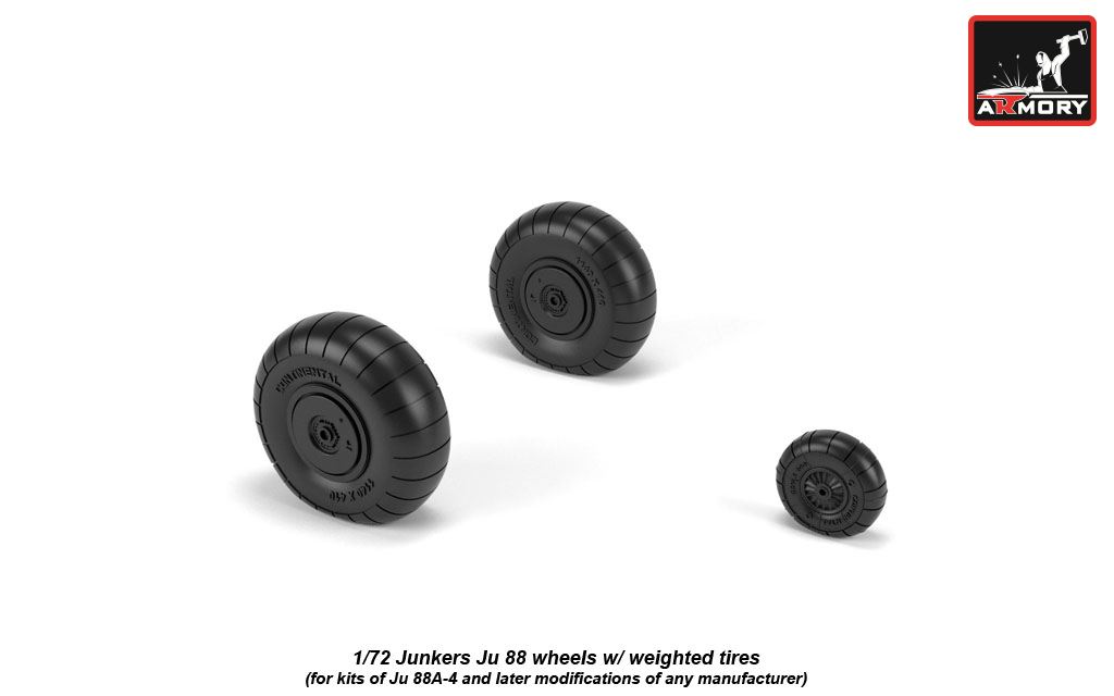 Armory Models Junkers Ju 88 kola 1/72 zatížená