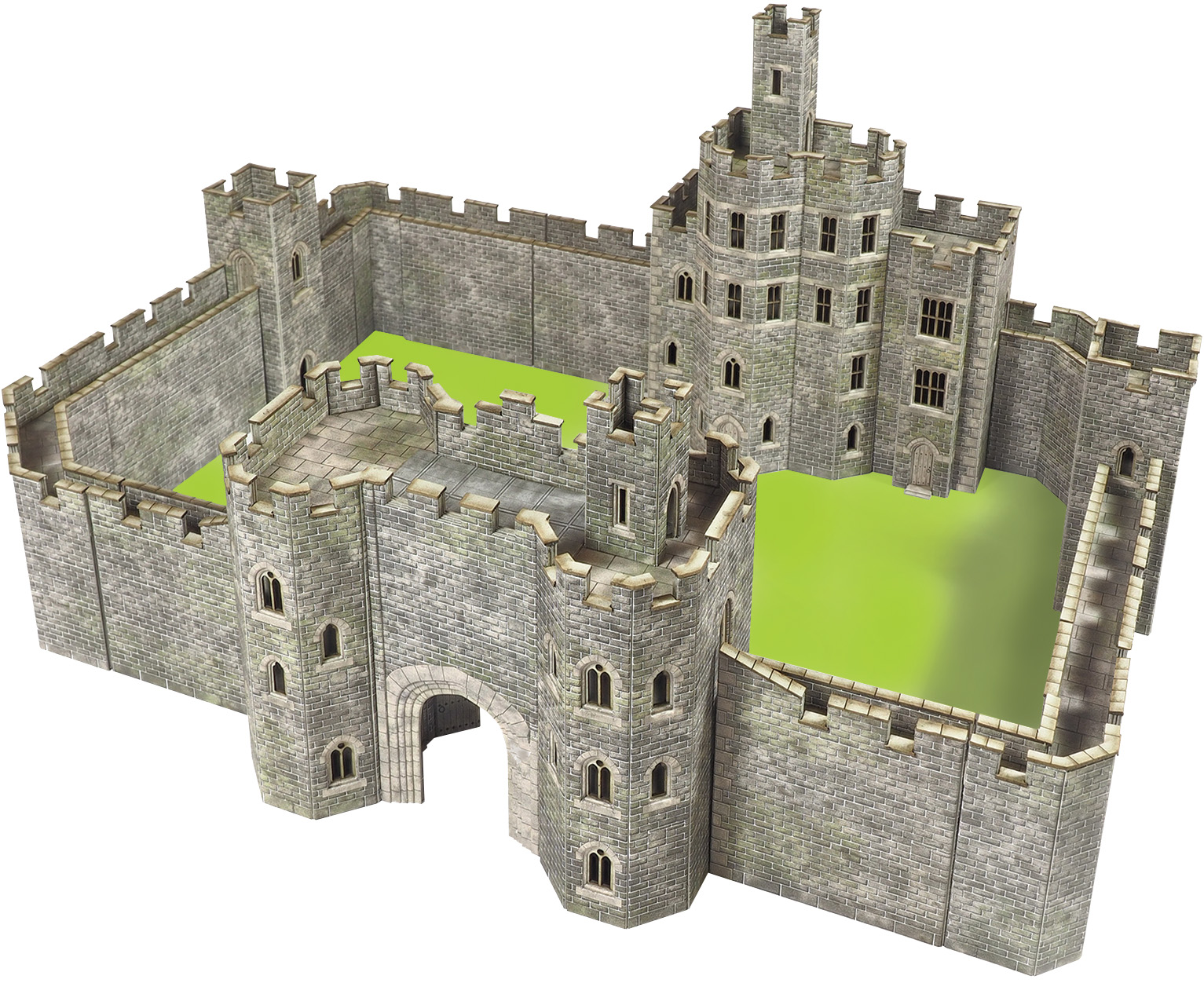 Metcalfe PO294 Castle Hall papírový model 00/H0