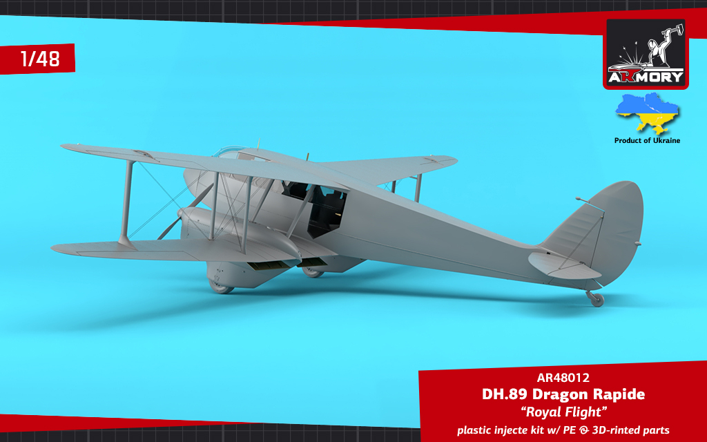 Armory Models DH.89 Dragon Rapide Royal Flight model 1/48