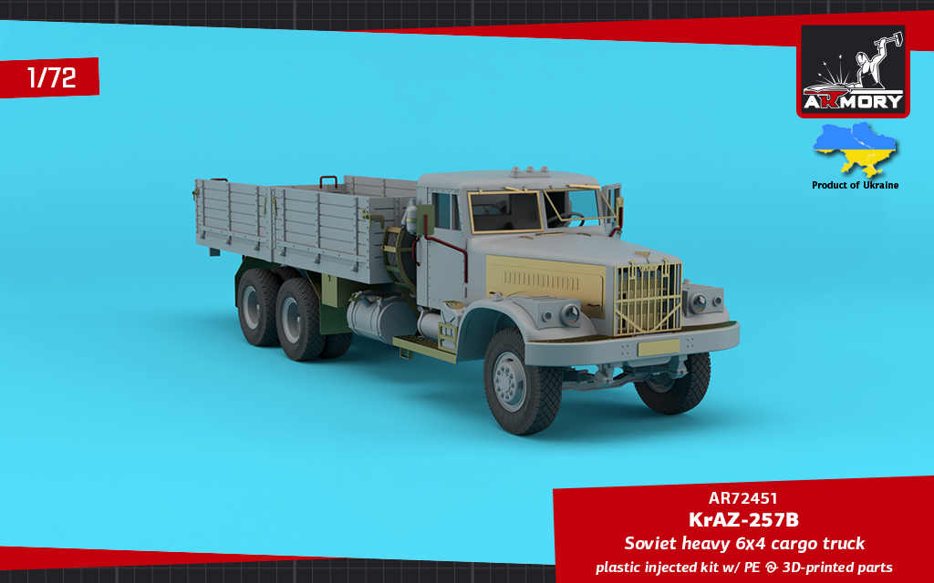 Armory Models KrAZ-257B 1/72 stavebnice valníku 6x4
