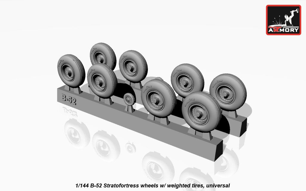 Armory Models B-52 Stratofortress kola 1/144 zatížená