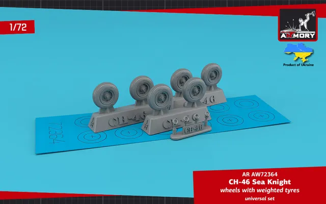 Armory Models CH-46 Sea Knight kola 1/72 zatížená