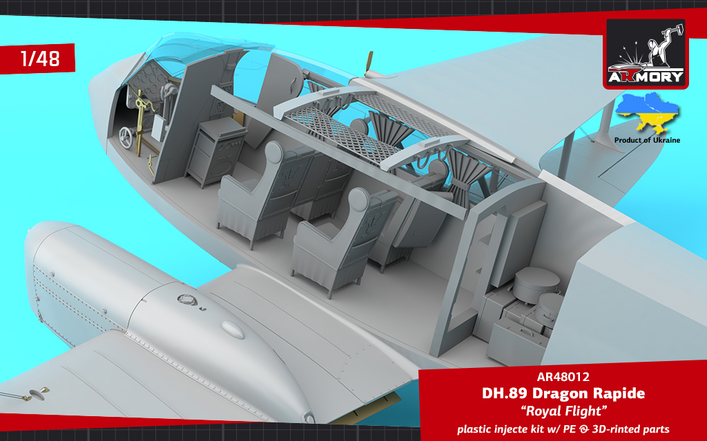 Armory Models DH.89 Dragon Rapide Royal Flight model 1/48
