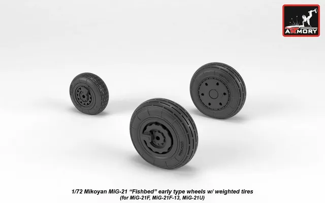 Armory Models MiG-21 Fishbed kola 1/72 early zatížená