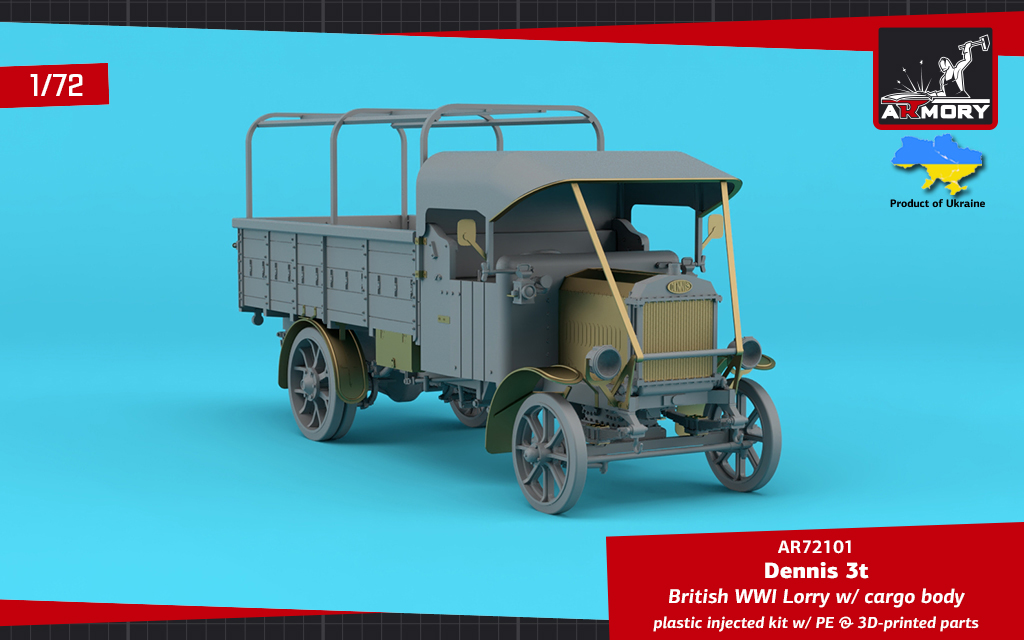 Armory Models Dennis 3t Lorry model 1/72 valník