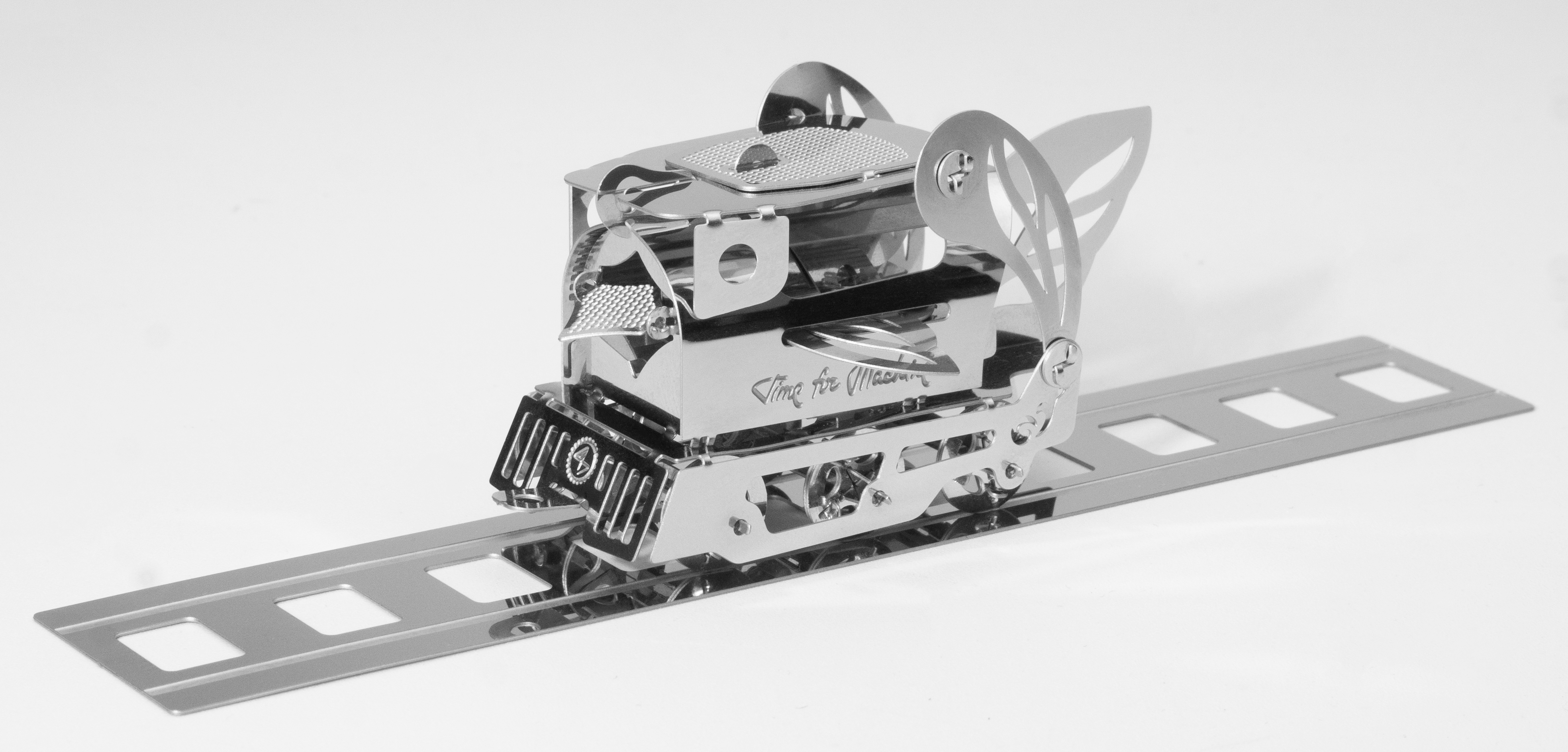 Time for Machine Chicken-Train stavebnice 56 dílů nerezová