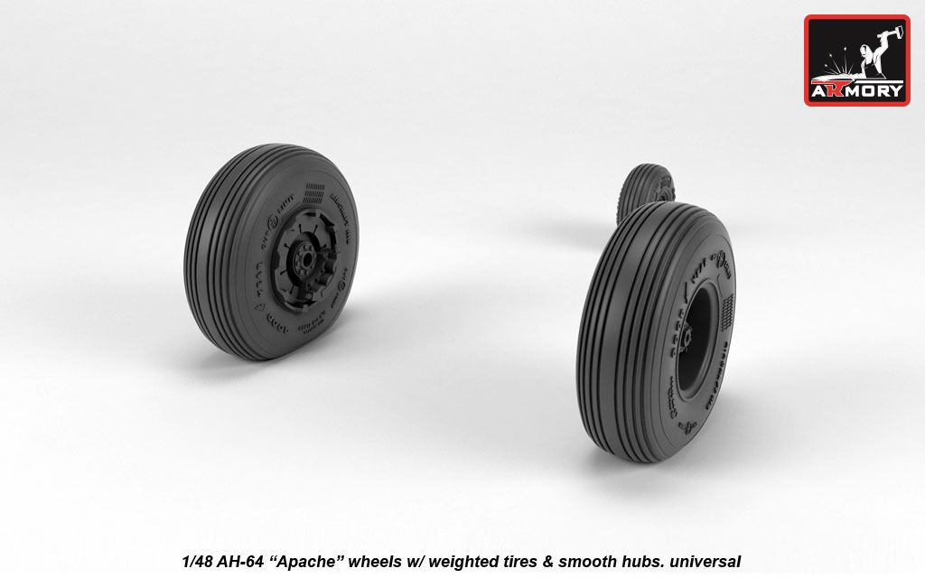 Armory Models AH-64 Apache kola 1/48 hladké zatížená