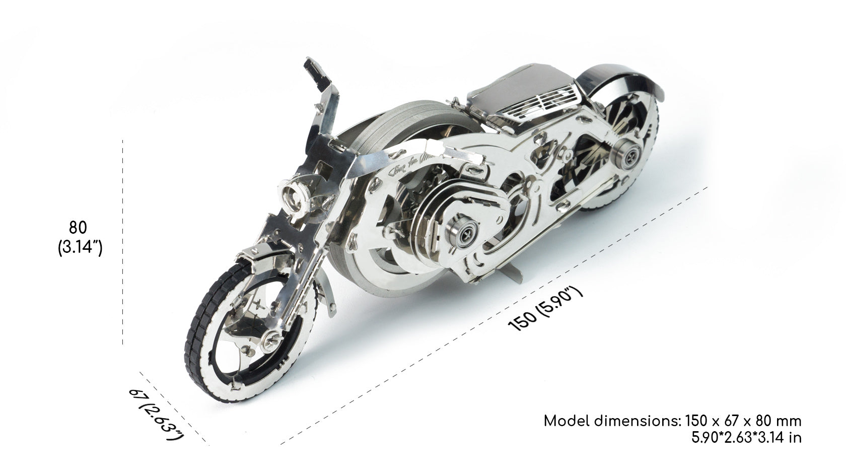 Time for Machine Chrome Rider kovová stavebnice motorky