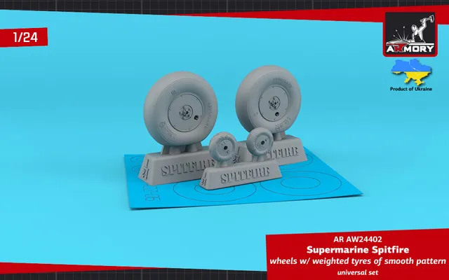 Armory Models Spitfire kola 1/24 hladká zatížená