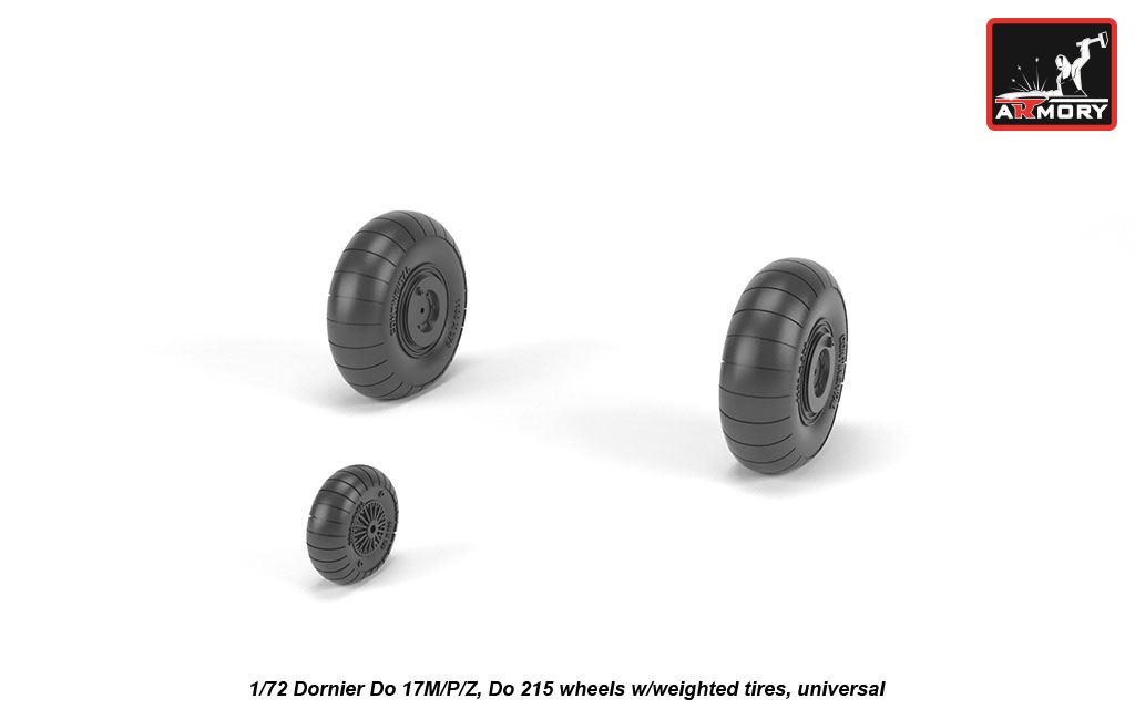 Armory Models Dornier Do 17M/P/Z Do 215 kola 1/72 zatížená