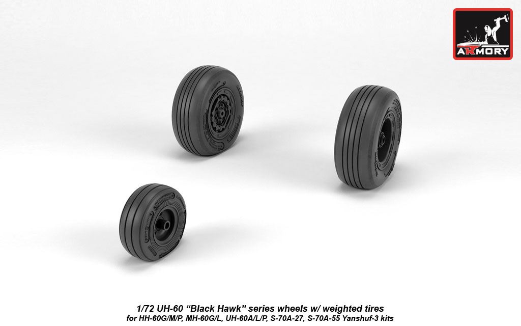 Armory Models UH-60 Black Hawk 1/72 resinová kola