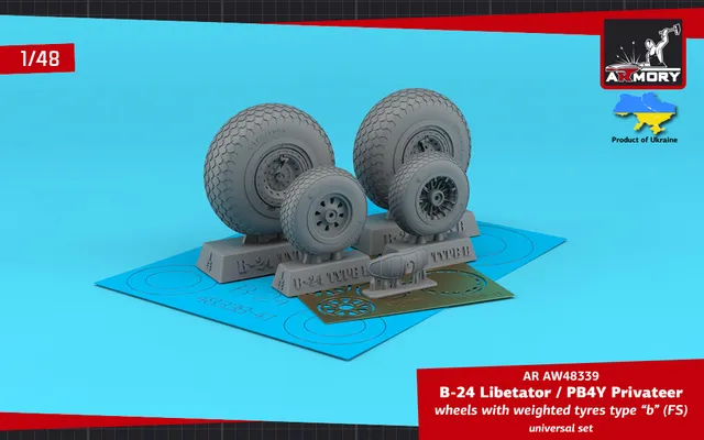 Armory Models B-24 Liberator PB4Y Privateer 1/48 kola B zatížená