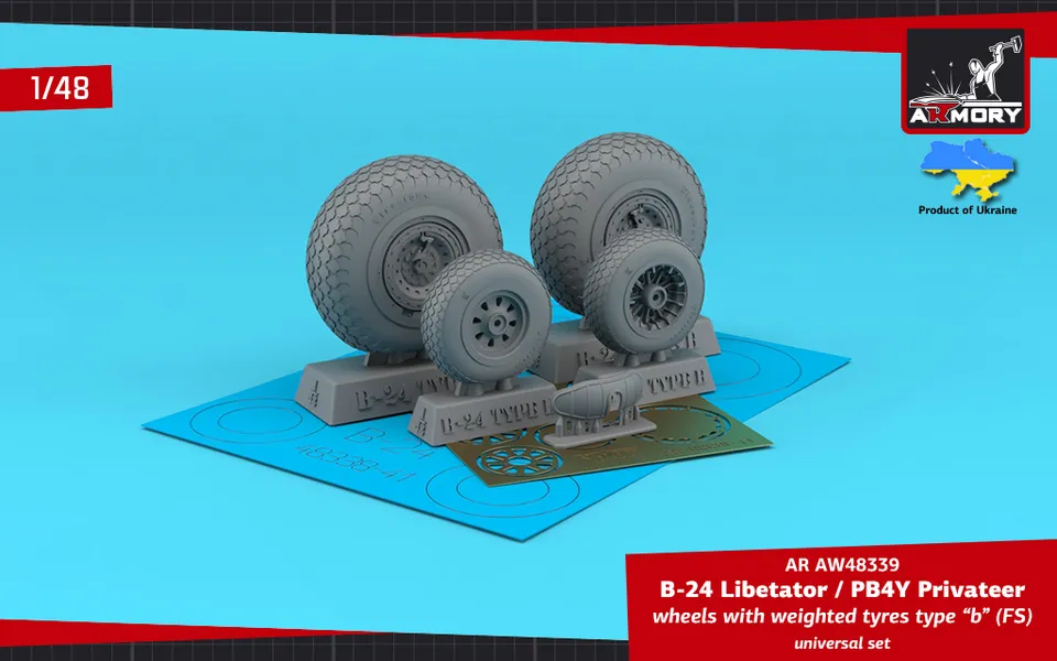 Armory Models B-24 Liberator PB4Y Privateer 1/48 kola B zatížená