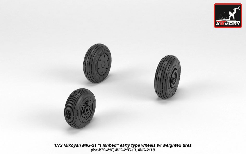 Armory Models MiG-21 Fishbed kola 1/72 early zatížená
