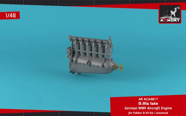 Armory Models 1/48 German WWI Aircraft Engine D.IIIa resinový motor