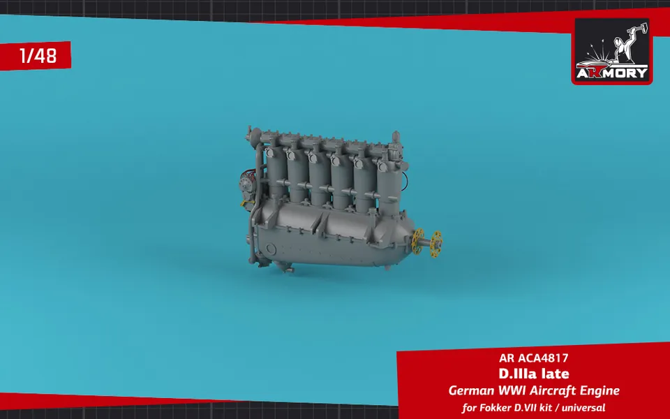 Armory Models 1/48 German WWI Aircraft Engine D.IIIa resinový motor