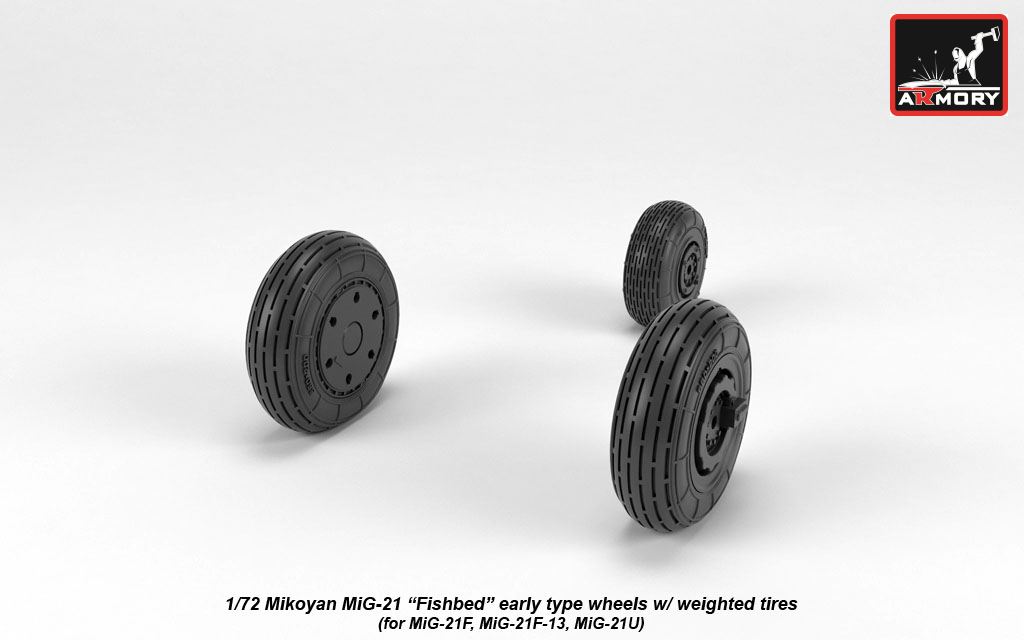 Armory Models MiG-21 Fishbed kola 1/72 early zatížená