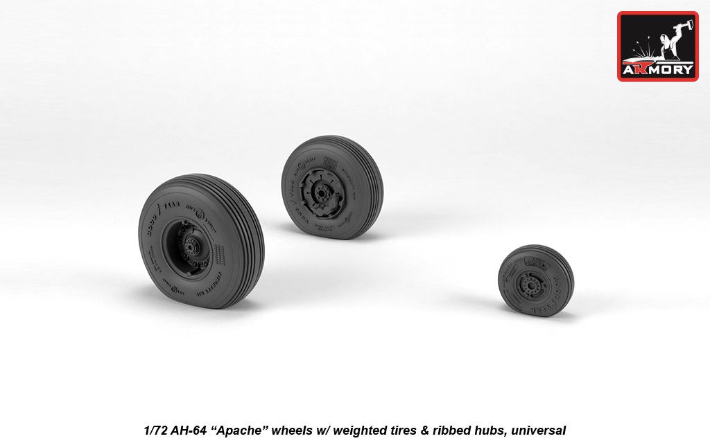 Armory Models AH-64 Apache kola 1/72 zatížená