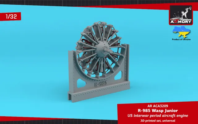 Armory Models R-985 Wasp Junior motor 1/32 hvězdicový