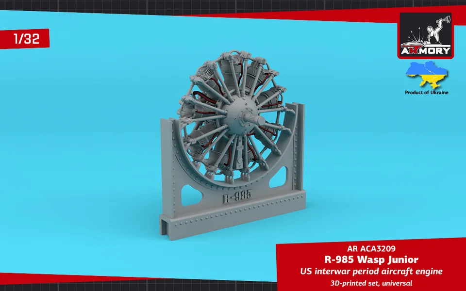 Armory Models R-985 Wasp Junior motor 1/32 hvězdicový