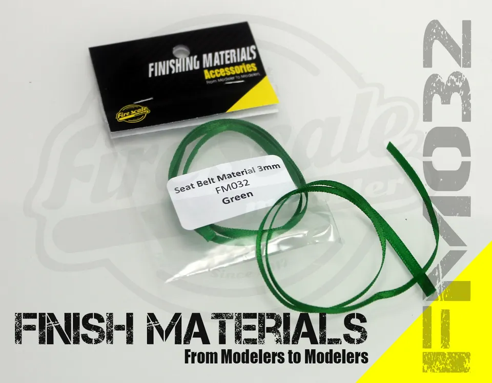DMODELKITS Seat Belt Green pás 3 mm x 35 cm zelený