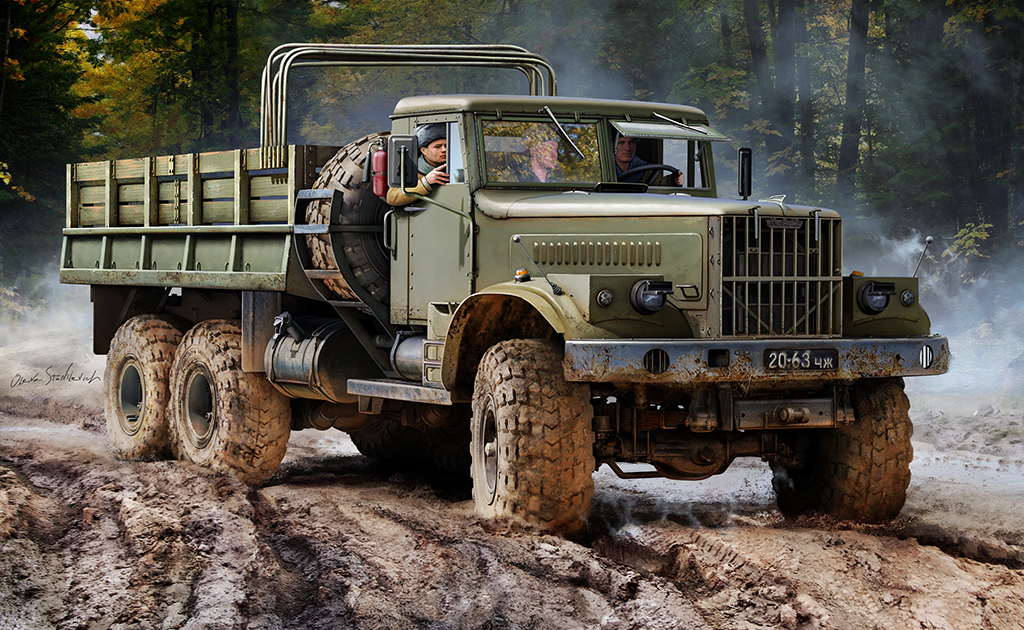 Armory Models KrAZ-255B stavebnice 1/72 valník