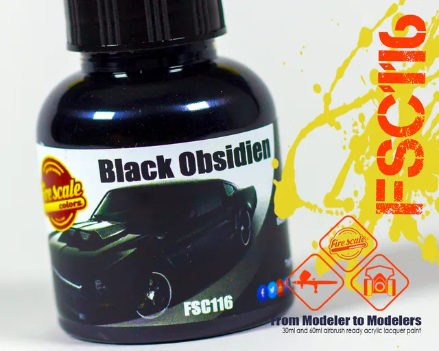 Fire Scale Modeler Black Obsidian modelářská barva 30 ml matná