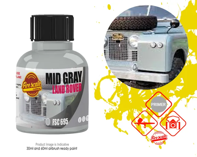 DMODELKITS Fire Scale Mid Gray Land Rover lak 30 ml krycí