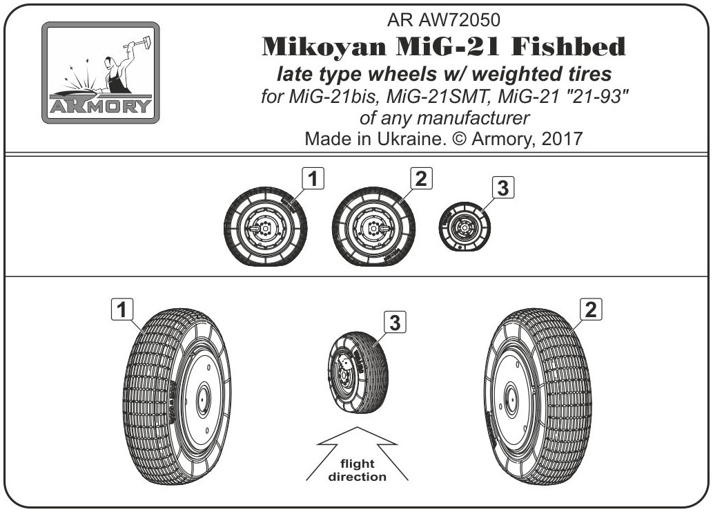 Armory Models MiG-21 1/72 kola zatížená late