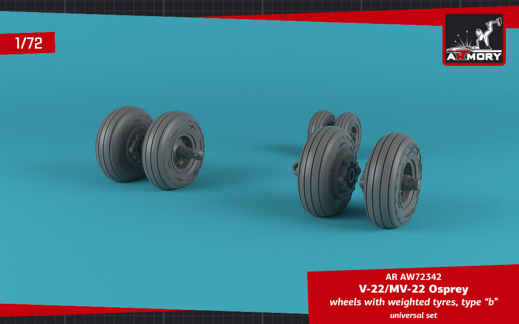 Armory Models V-22 Osprey kola 1/72 zatížené typ b