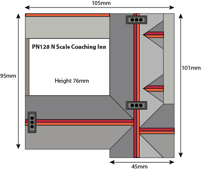 Metcalfe PN128 Coaching Inn papírový model N