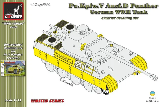Armory Models Panther Ausf.D sada 1/72 detailingová