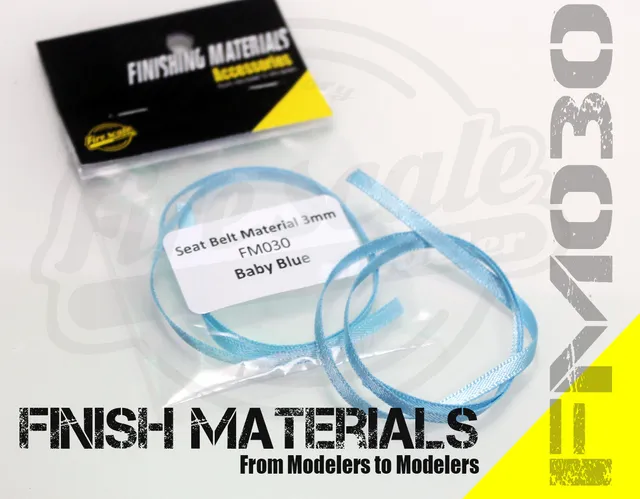 DMODELKITS Seat Belt Baby Blue pás na modely 3 mm světle modrý