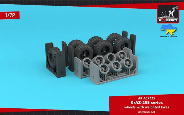 Armory Models KrAZ-255B kola 1/72 zatížené VI-3